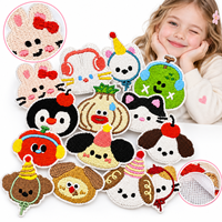 Patch brodé en gros, motifs animaux mignons, Kawaii (Chat, Chien, Lapin, Pingouin, Ours, Pomme), pour enfants, thermocollant et à coudre