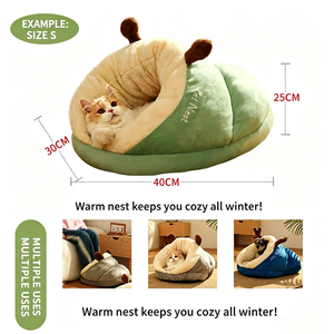 New pet <b>nest</b> winter burst cat dog slippers <b>nest</b> warm cat <b>nest</b> dog <b>nest</b> fleece thick small dog <b>nest</b> - Product Image 4