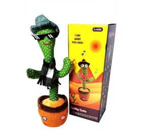 TOYSRUNNER PT105 Juguete de Peluche con Grabación, Cactus Bailarín Eléctrico con Luces LED y 3 Canciones en Inglés y Español, Musical para Edades de 5 a 13 Años - Product Image 1