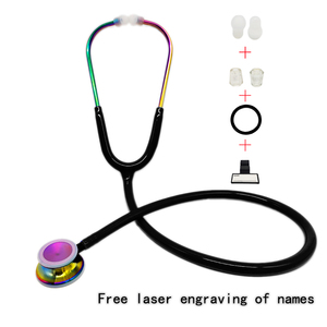 Высококачественный медицинский легкий ручной двухголовочный двухсторонний цифровой диафрагменный стетоскоп с частотным преобразованием и подвесным креплением - Product Image 5