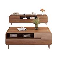 Meuble TV en noyer de style Mid-Century, forme pilulière, coins arrondis, armoires à portes coulissantes, étagère ouverte, tiroirs, pieds coniques, pour la maison