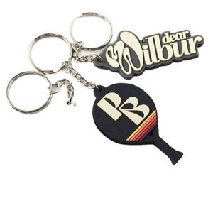 Custom Design 2D Logo Themed Rubber Key Chain Ring Soft Pvc Bulk Keychain - Product Image 1