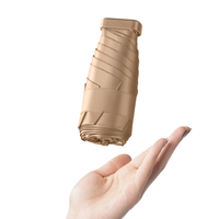 DD1308 Portable 6 fois léger sous auvent imprimé parapluies revêtement or soleil pluie Protection Anti-UV Parasol