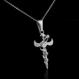 Collar de Cruz Africana de Acero Inoxidable Chapado en Oro, Estilo Moderno 2021, para Mujer - Product Image 5