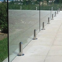 CBMmart Garde-corps en verre sans cadre en acier inoxydable moderne pour villa avec garantie de 3 ans