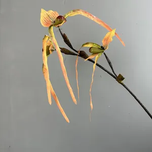 <span class=keywords><strong>Orchidée</strong></span> tropicale artificielle Paphiopedilum (Paphio) à toucher réel pour la décoration de vases d'hôtel et de maison (vente en gros) - Product Image 4