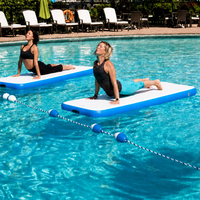 Tapis flottant gonflable de 15 mm - Surface brossée Drop Stitch pour lac et piscine