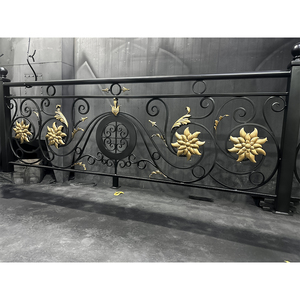 Tùy chỉnh Brass sắt lan can ngoài trời cho ngôi nhà bên ngoài lan can tay vịn kim loại hiên lan can thiết kế hàng rào Patio - Product Image 2