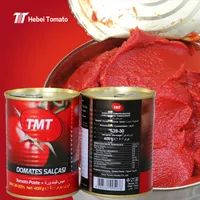 Konserve konserve domates püresi yüksek taze kırmızı 28-30% brix çift konsantre katkı maddesi olmadan iyi tat domates sosu