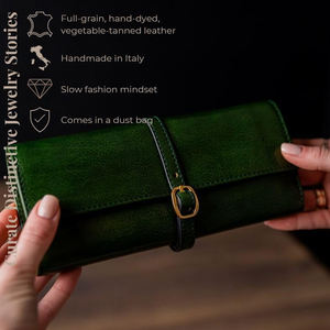 Women Ladies PU Leather <b>Travel</b> Jewelry <b>Case</b> Organizer Mini Roll Jewelry Storage Bag Personalized Jewelry Bag - Product Image 5