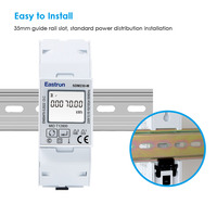 EASTRON SDM230-M Layar LCD Bersertifikasi MID CE untuk Pemantauan Tenaga Surya Meter Listrik Pintar Fase Tunggal 100A Sambungan Langsung