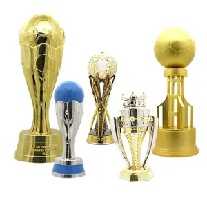 Trophées plaqués or trophées de football de haute qualité championnat ligue sports football trophées en métal personnalisés