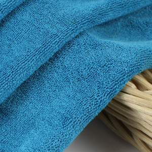 Peso pesado 80% Algodón 20% poliéster tela de rizo de una cara con capucha traje de baño Albornoz francés Toalla de rizo tela - Product Image 2