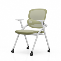 Chaise empilable commerciale en gros, chaise de bureau à dossier en maille respirante pour événements, salles de formation et grandes salles