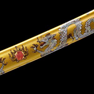 Thanh kiếm rồng tay rèn 1045 trung bình thép carbon thanh kiếm Samurai thanh kiếm juhe Châu Á triều đại phim và tv thanh kiếm cứng Katana - Product Image 2