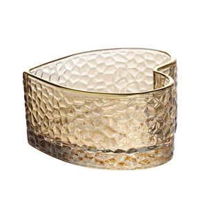 Heart - Shaped Textured <strong>Glass</strong> Snack Bowl, Gold - Rimmed Edge, Ideal for Decor, Jewelry <strong>Holder</strong>, Small Trinkets, Romantic Gift. - Product Image 2