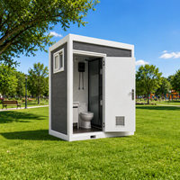 Cabine de toilette portable respirante Jiezhu avec conception modulaire préfabriquée pour appartement et bureau, modèle 1100x1100x2200mm
