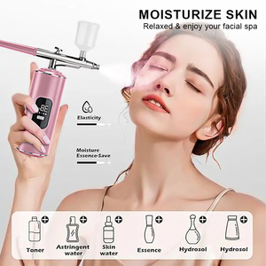 Aerógrafo Inalámbrico Portátil Automático con Compresor y Pantalla LCD Inteligente, <span class=keywords><strong>Pistola</strong></span> Pulverizadora Recargable para Arte <span class=keywords><strong>de</strong></span> Uñas, Pintura, Pasteles y Maquillaje - Product Image 3