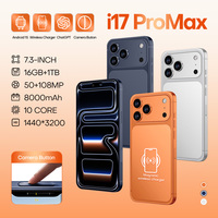 Teléfono Inteligente I17 Pro Max 5G Original 2025, Pantalla de 7.3 Pulgadas, 16GB + 1TB de Almacenamiento, Octa-core MTK, 108MP, Carga Inalámbrica