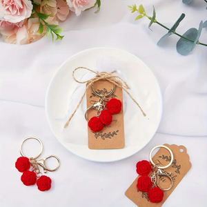 Set di 10 Portachiavi a Forma di Rosa, Bomboniere per Feste, Regali con Anello Portachiavi a Fiore per Matrimoni, Souvenir per Ospiti, Compleanni, Baby Shower - Product Image 2