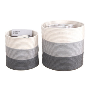 Cotton <b>rope</b> <b>storage</b> <b>basket</b>, household goods, cotton <b>rope</b> <b>storage</b> <b>basket</b>, toy, sundries, dirty clothes <b>storage</b> <b>basket</b>, - Product Image 4