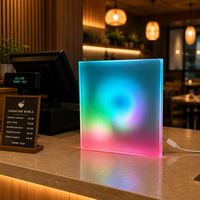 Boîte à lumière LED RGB personnalisée OEM, sculpture lumineuse 3D pour magasin de détail, restaurant, hôtel, intérieur