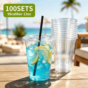 Gobelets en plastique transparent jetables 12oz 16oz 20oz, gobelets à boissons froides en PET épaissi, gobelets transparents pour fêtes d'anniversaire et mariages - Product Image 1