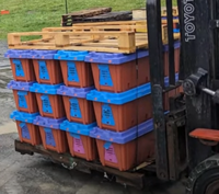 Apicultura comercial Pro Nuc 5 Caja de Marco con tapa de bloqueo Transporte de abejas Colmenas