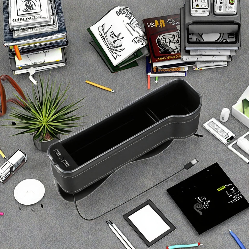 Universal Dual Charger Cup Holder Seat Gap Filler - Ewitgo Auto Interior Accessories