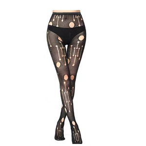 Gran oferta 2025, medias de Halloween para mujer, medias de red de leopardo desgastadas con Calavera, pantimedias de red con telaraña para niña - Product Image 6