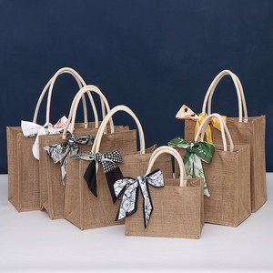 Bolsa de Yute Ecológica Promocional AI-MICH, Bolsa de <span class=keywords><strong>Compras</strong></span> Reutilizable con Logotipo Personalizado al por Mayor, Bolsa Simple de Alta Calidad - Product Image 2