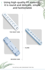 EU <b>Plug</b> 16A Tabletop <b>Extension</b> Power <b>Socket</b> Overload Protection Office Equipment Wholesale - Product Image 4