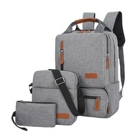 2025 nouveau Design angleterre Style usine pas cher en gros 3 pièces 3 en 1 USB charge école sac à dos crayon fronde ensemble sac