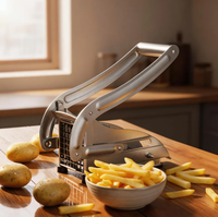 Professionele handmatige frietjes snijder met 304 roestvrijstalen mes, multifunctionele snijder, makkelijk schoon te maken, keukenhulp voor het voorbereiden van groenten