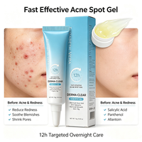 Gel Réparateur Rapide et Efficace Contre les Cicatrices d'Acné et les Taches, Lisse la Peau, Resserre les Pores, Crème Anti-Acné pour Peaux à Tendance Acnéique
