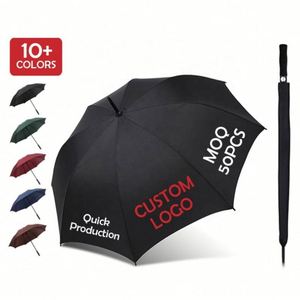 Business Branding Gifts Vintage Straight Handle Colourful Waterproof Promotional Semi-<b>Automatic</b> Open Straight <b>Umbrella</b> Custom - Product Image 2