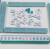 Stock US, Tuiles de Mahjong de Noël, Tuiles de Mahjong Américaines, Mahjong Papillon Gris, Ensemble de Mahjong Moderne, Tuiles Multicouches, Fête Familiale