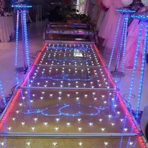 Gran Venta de podio de escenario de vidrio transparente para eventos de boda