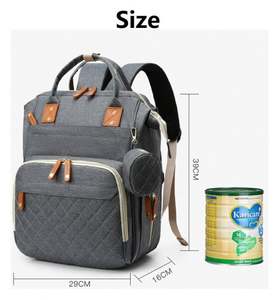 Bolsa de Pañales Multifuncional Impermeable con USB, Gran Capacidad, Plegable, para Mamá, Cuna Portátil, Mochila para Bebé - Product Image 6