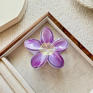 Pinzas de Pelo de Moda al por Mayor para Mujer, Geométricas, Dulces y Elegantes, de 8CM, con Diseño de Mármol y Flor de Huevo, de Plástico, para Niñas - Product Image 4