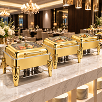 Allnice 9L Équipement de Restauration Professionnel de Luxe en Acier Inoxydable, Chauffe-Plat Visible Isolé pour Maintien au Chaud des Aliments