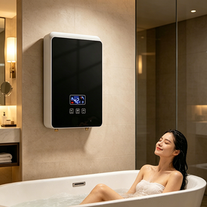 Calentador <span class=keywords><strong>de</strong></span> Agua <span class=keywords><strong>El</strong></span>éctrico Instantáneo sin Tanque, Montado en la Pared, con Espejo Negro, <span class=keywords><strong>para</strong></span> Cocina Moderna y <span class=keywords><strong>Baño</strong></span> <span class=keywords><strong>de</strong></span> Hotel - Product Image 1