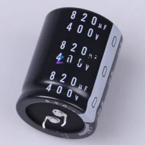 LGG2G821MELC45 Snap-in Aluminum Electrolytic Capacitor Through hole Component (THT),D35xL45mm 820uF 20% 400V 10mm - Product Image 1