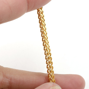 Stainless Steel <b>Box</b> Chain 18k Gold Plated For <b>Bracelet</b> Making DIY Jewelry Findings H1367 - Product Image 4
