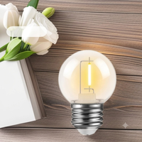 Ampoule LED G45 Économe en Énergie, Culot E26/E27, Étanche, Matériau PC, Température de Couleur Multiple, Lumière Ambiante Paysagère, Guirlande Lumineuse Fonctionnelle