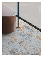 Synthetische Feuerfeste Waschbare Büro-Teppichfliesen 50x50cm Rechteckig Schlingenflor PVC-Rücken Gewerblicher Bodenbelag