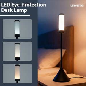 Lámpara de Escritorio de Hierro Más Vendida, Diseño Moderno de Base Cónica, LED Simple y Ecológico con Control Táctil para Iluminación Ambiental, Mesita de Noche, Hotel - Product Image 4