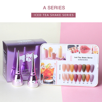 Kit professionnel de vernis à ongles en gel HS, 8 couleurs, 15 ml, logo personnalisé, manucure, nail art, non toxique, séchage UV LED, ensemble de gel UV, utilisation en salon