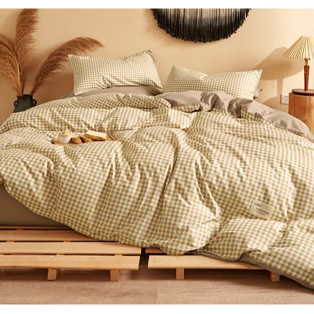 Set di lenzuola per Hotel di marca di biancheria da letto di Design antibatterico dal Design elegante lenzuolo più economico