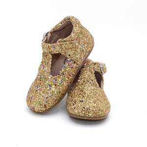2020 brillo de oro vacaciones niñas niños tbar zapato de bebe - Product Image 4